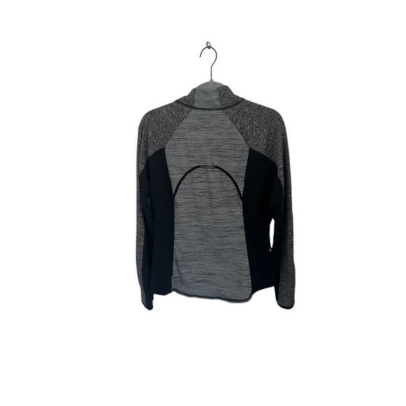 Athleta Running Wild Half Zip Pullover Grey‎ Black Pocket 138805 Womens Large - Picture 5 of 5